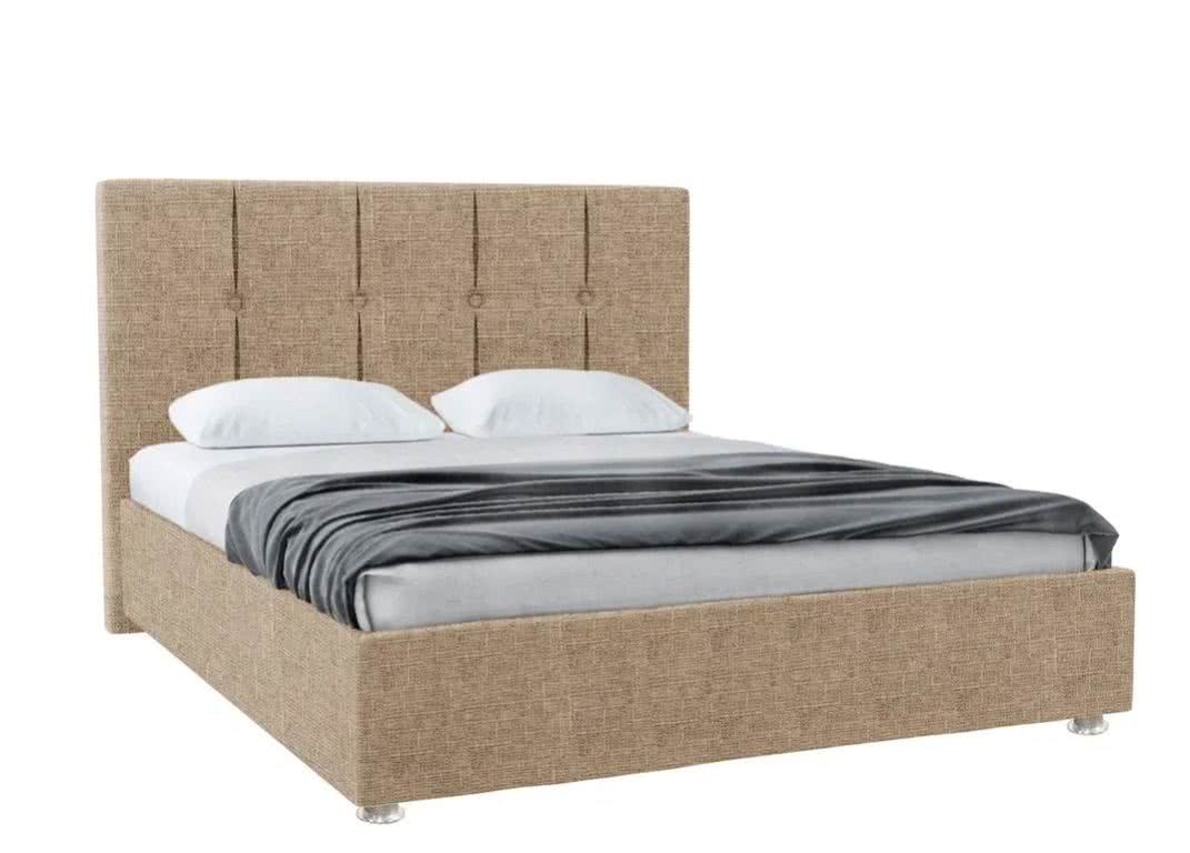 Кровать Promtex Тавли 140 х 200 см Mikki sand (рогожка) - распродажа