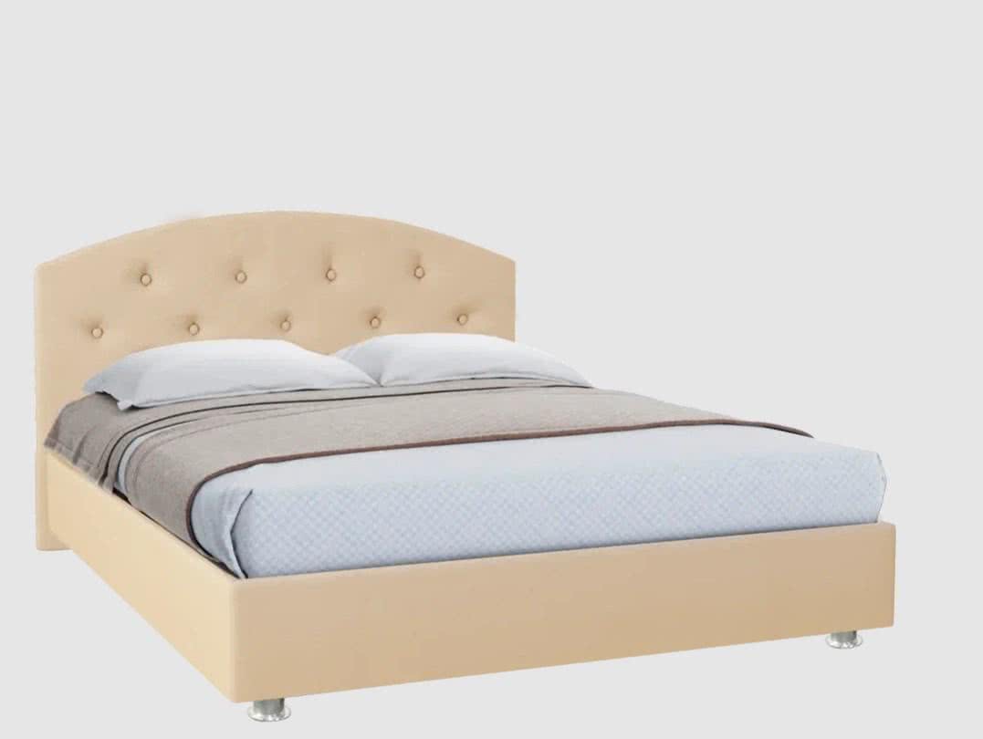 Купить кровать Promtex Кровать Promtex Шарли, Liker beige (экокожа) 140 х 190 см Liker beige (экокожа) дешево на официальном сайте