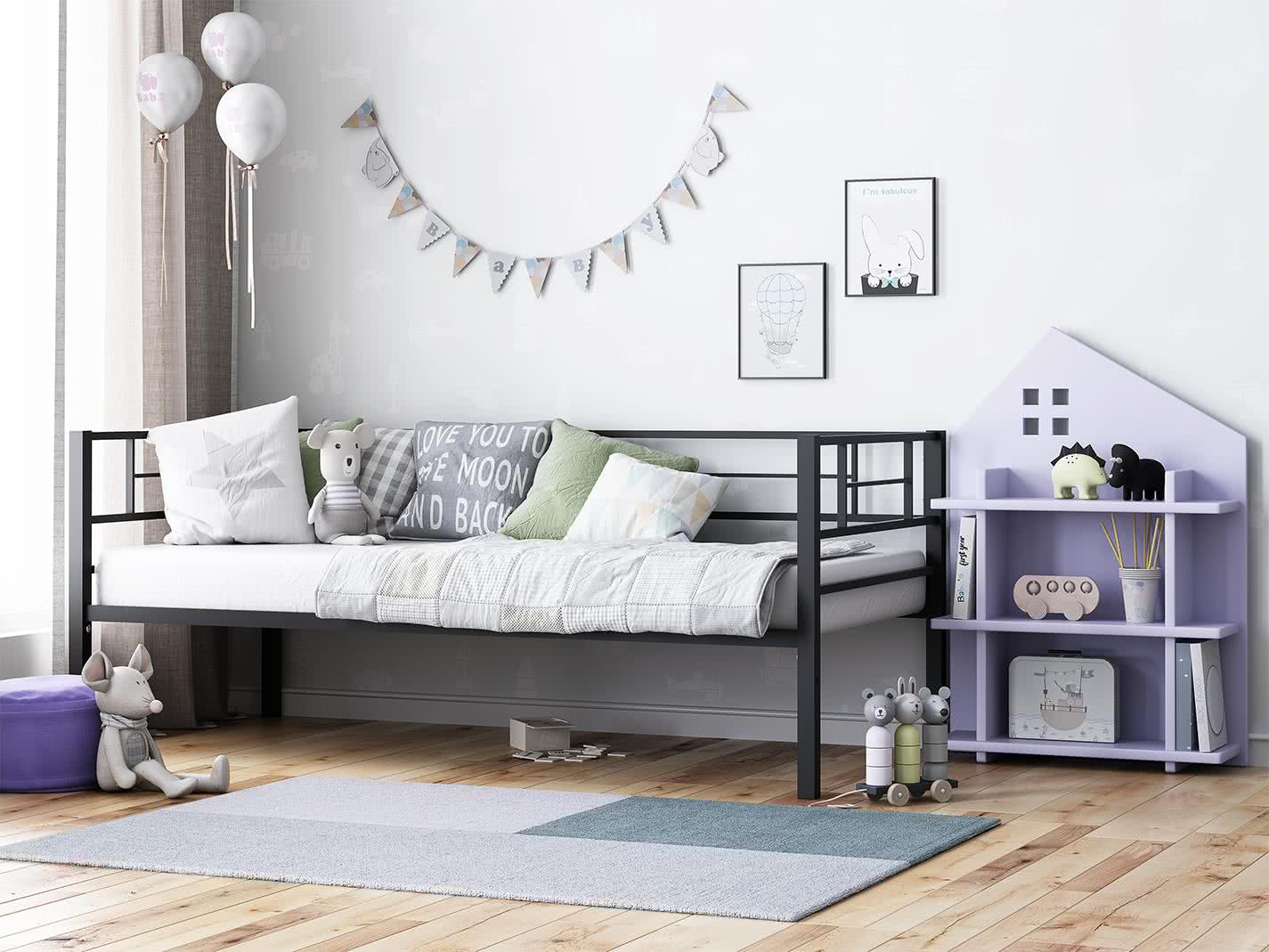 Купить кровать Формула Мебели Кровать Формула мебели Лорка, Черный Черный дешево на официальном сайте