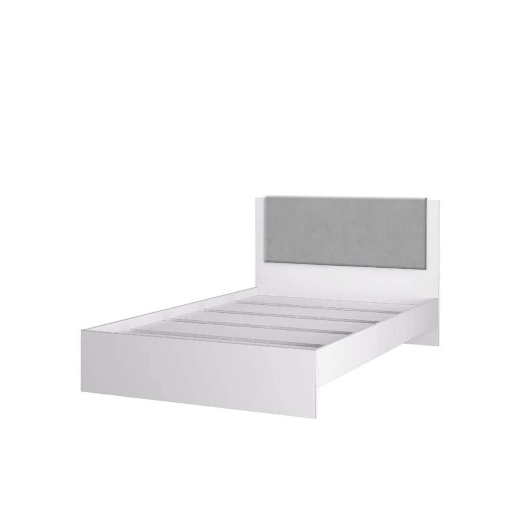 Кровать 1200 Акация с осонванием белое сияние/конфетти сильвер