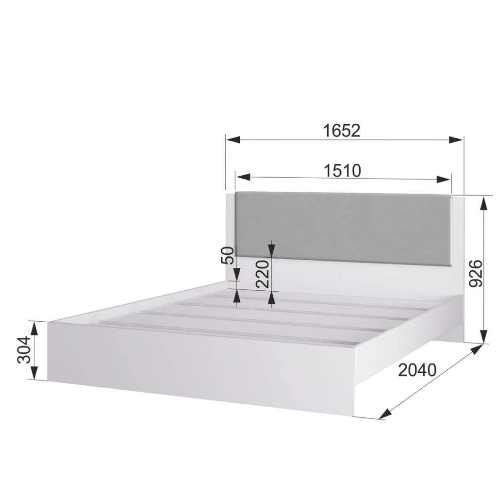 Кровать 1600 Акация с основанием белое сияние/конфетти сильвер