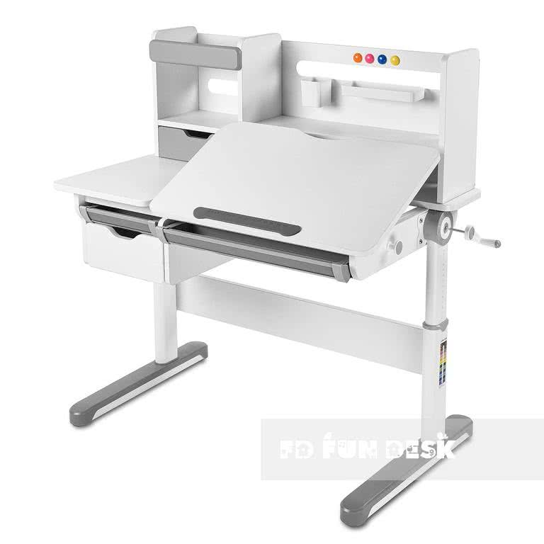 Купить стол FunDesk Комплект FunDesk парта Pensare Grey с креслом Paeonia Grey дешево на официальном сайте