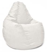Кресло мешок груша в велюре Maserrati - 01 белый XL