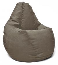 Кресло мешок груша в велюре Maserrati - 10 дымчатый XL