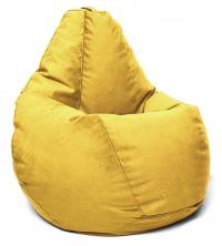 Кресло мешок груша в велюре Maserrati - 11 жёлтый L