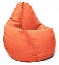 Кресло мешок груша в велюре Maserrati - 12 оранжевый L
