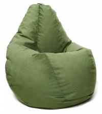 Кресло мешок груша в велюре Maserrati - 13 зелёный XL