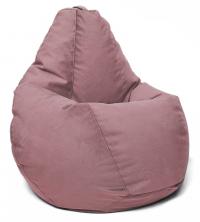 Кресло мешок груша в велюре Maserrati - 15 пастель фиолет L