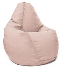 Кресло мешок груша в велюре Maserrati - 16 пастель роз L