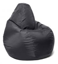 Кресло мешок груша в чёрном оксфорде L