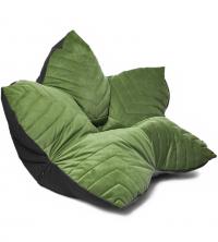 Кресло мешок Цветок в велюре Maserrati - 13 зелёный